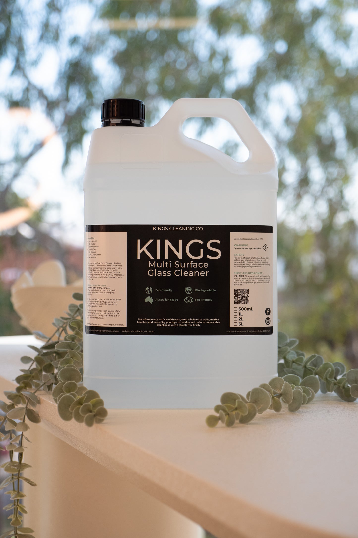 5L Kings Multi Surface Glass Cleaner